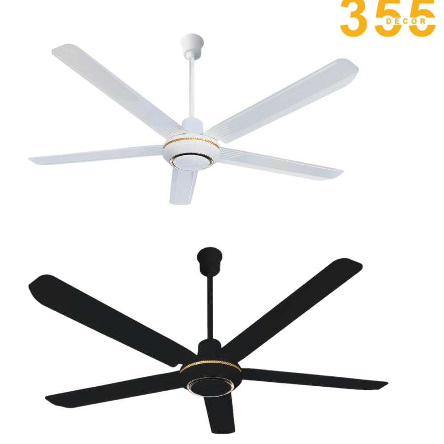 quạt trần trang trí phòng khách cao cấp qt55 chính hãng 355decor