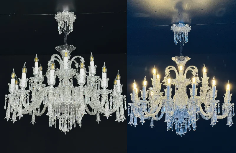 Đèn Chùm Pha Lê DC8806 5 Ảnh thật Đèn Chùm Pha Lê DC8806T18