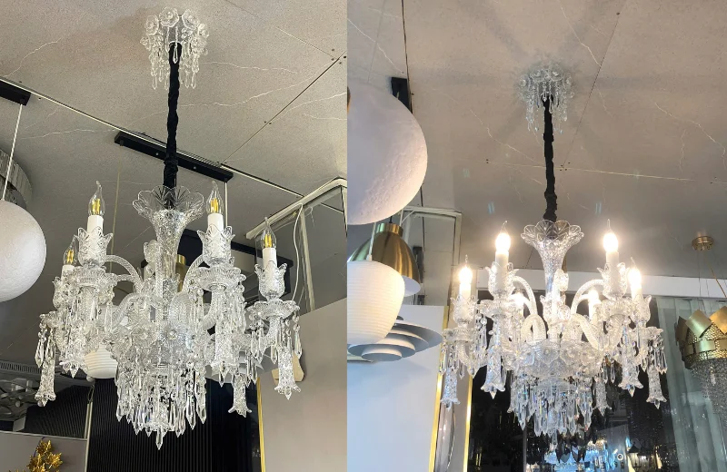 Đèn Chùm Pha Lê DC8806 3 Ảnh thật Đèn Chùm Pha Lê DC8806T6