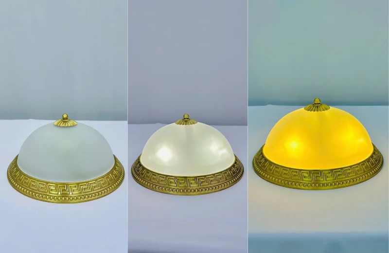 Đèn Ốp Trần Đồng OD07 1 Ảnh thật Đèn Ốp Trần Đồng OD07
