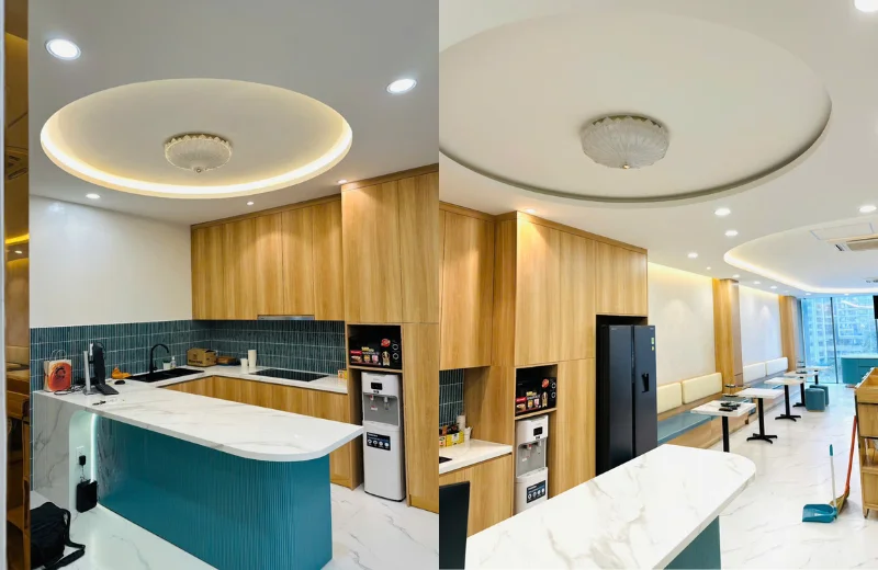Ảnh thật Đèn Ốp Trần Pha Lê OTPL612 tại nhà khách