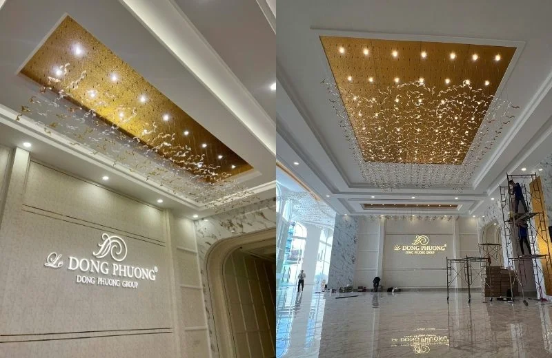 Đèn thả hiện đại THD156 được phối thả theo cụm
