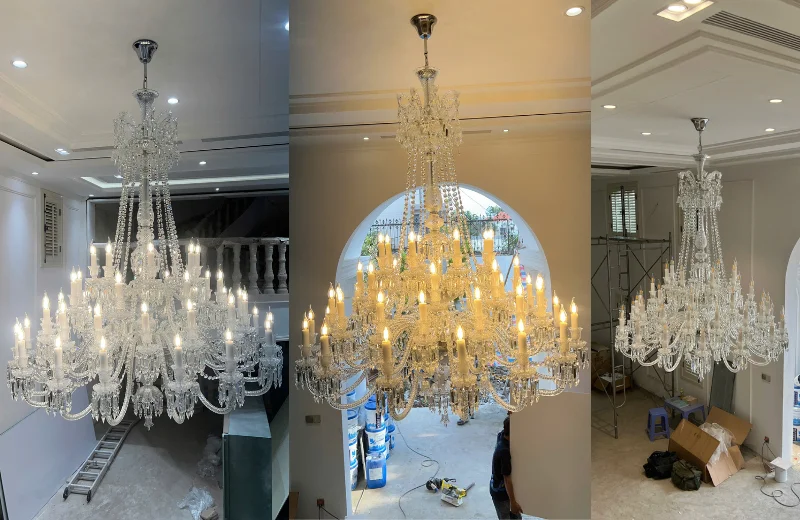 Đèn Chùm Pha Lê DC9888T48 2 Ảnh cận Đèn Chùm Pha Lê DC9888T48