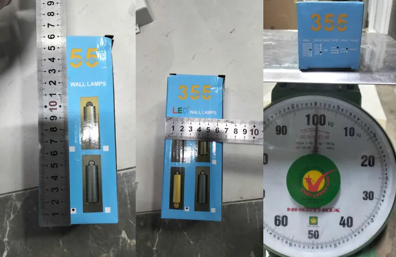 Đèn Rọi Tranh VRT23- kích tthước cân nặng thực tế tại kho 355Decor.