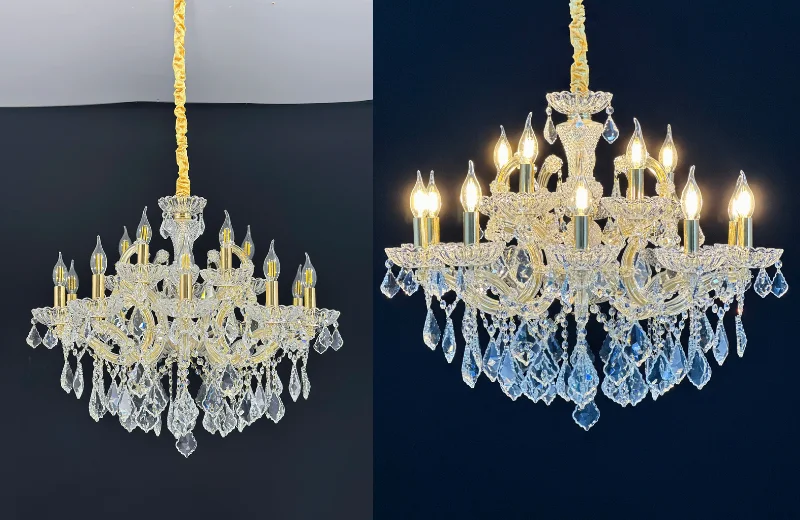 Ảnh thật Đèn Chùm Pha Lê DC0089