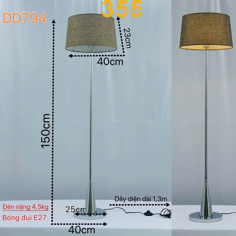 Ảnh thông số kỹ thuật chi tiết của đèn
