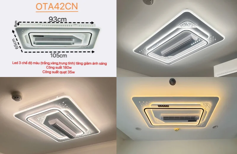 Ảnh cận Đèn Quạt Ốp Trần OTA42CN