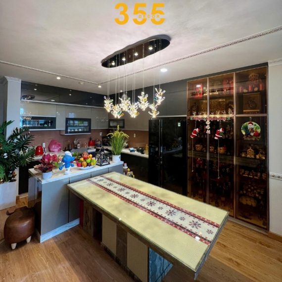 Đèn Thả Pha Lê TPL039 - trang trí thả trần bàn ăn hiện đại 355decor