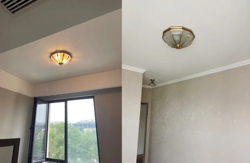 Ảnh thật Đèn Ốp Trần Đồng OD06