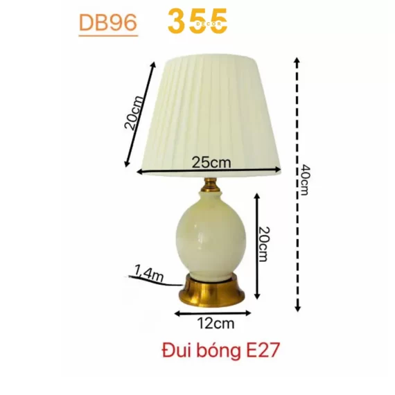 Đèn bàn DB96 - thiết kế hiện đại, màu sắc trung tính trang trí không gian sống sang trọng,