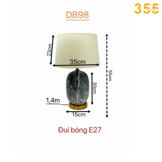 Đèn bàn DB98 - thiết kế thanh lịch , sang trọng nâng tầm khôn gian sống thêm hiện đại, đẳng cấp.