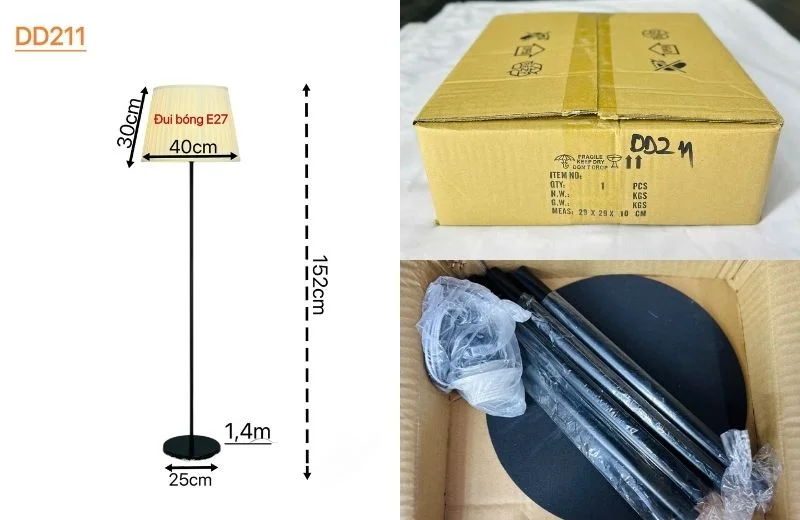 Đèn Đứng DD211 1 Chi tiết bộ đèn đứng DD211