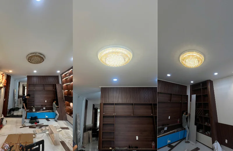 Ảnh thật Đèn Ốp Trần Pha Lê OTPL088T800