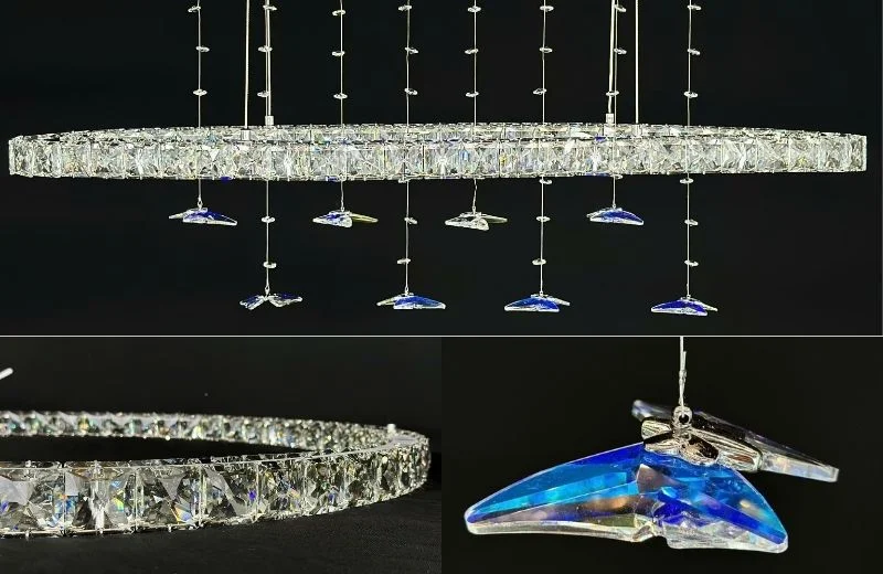 Đèn thả pha lê TPL93 chất liệu pha lê cao cấp cho hiệu ứng ánh sáng lung linh