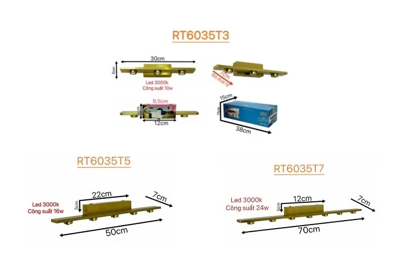 Thông số đèn rọi tranh RT6035