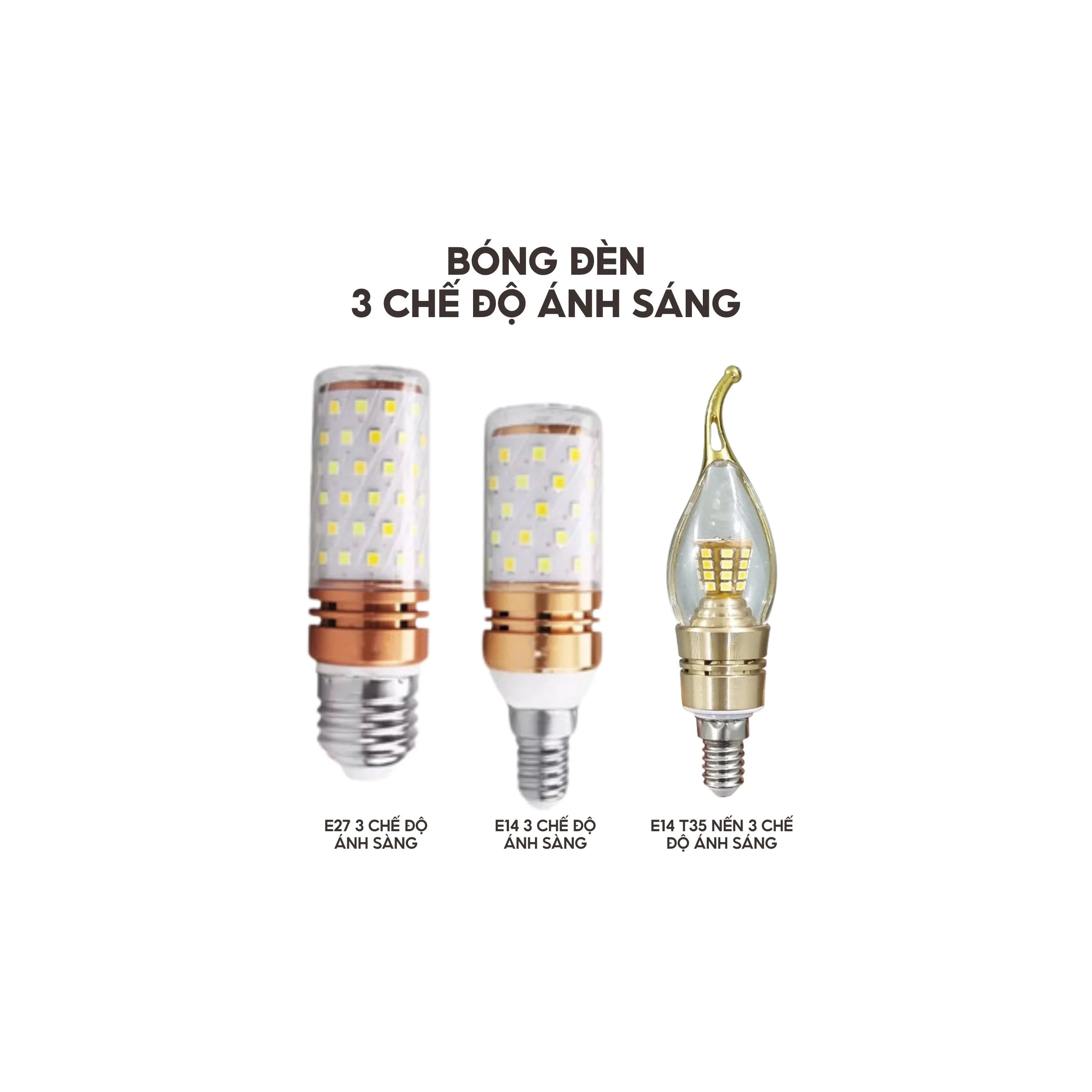 Bóng Đèn LED 3 Chế Độ 12-16W 3