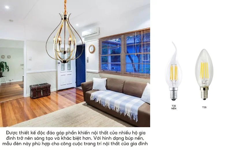 Ứng dụng Bóng Đèn LED Đui E14 Ánh Sáng Vàng 4W