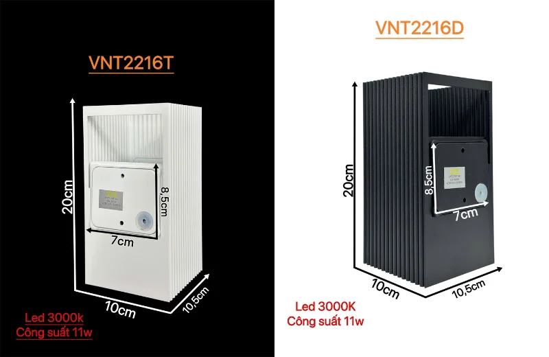 Kích thước Đèn Hắc Tường VNT2216