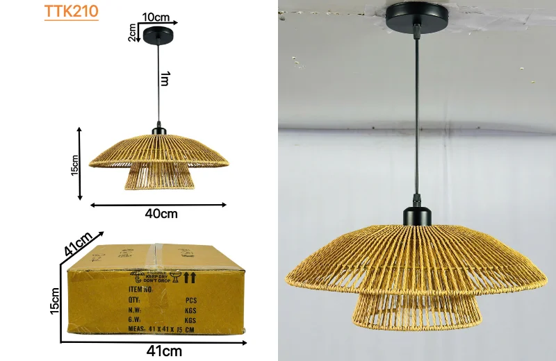 Kích thước và ảnh thật Đèn Thả Thiết Kế TTK210