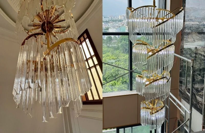 Đèn Thả Pha Lê TPL17 1 Chi tiết đèn thả pha lê TPL17