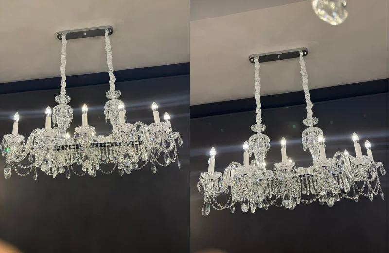 Đèn Chùm Pha Lê DC8898 5 Ảnh thật Đèn Chùm Pha Lê DC9903L1200