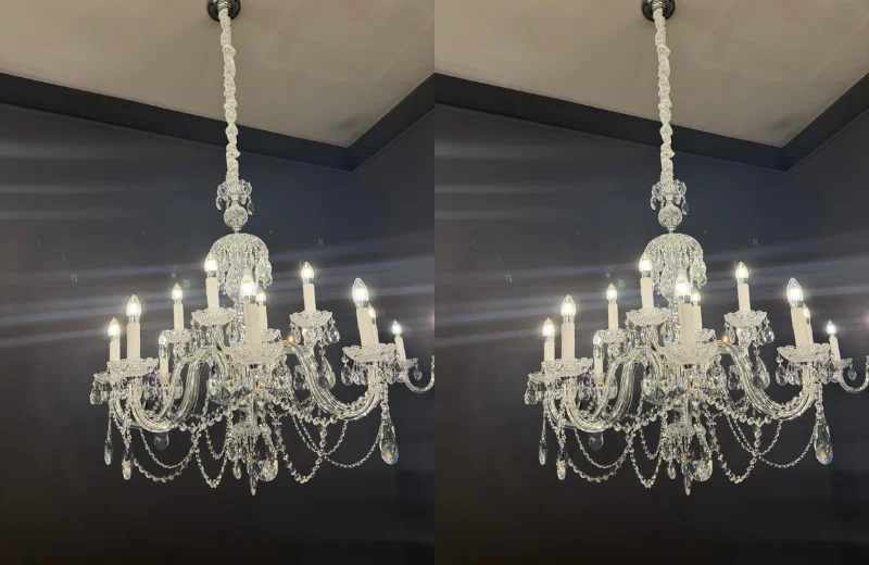 Đèn Chùm Pha Lê DC8898 1 Ảnh thật Đèn Chùm Pha Lê DC9903T12