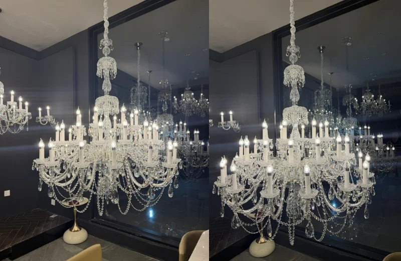 Đèn Chùm Pha Lê DC8898 4 Ảnh thật Đèn Chùm Pha Lê DC9903T40