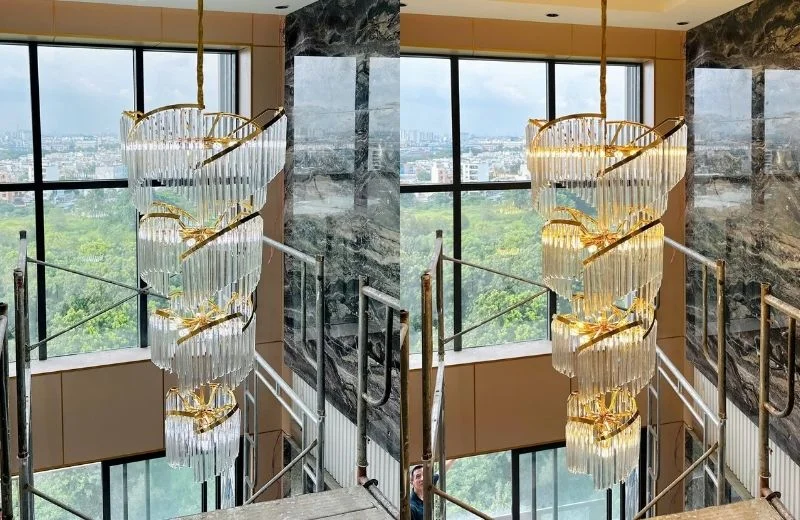 Đèn Thả Pha Lê TPL17 3 Hình ảnh hoàn thiện đèn thả pha lê TPL17