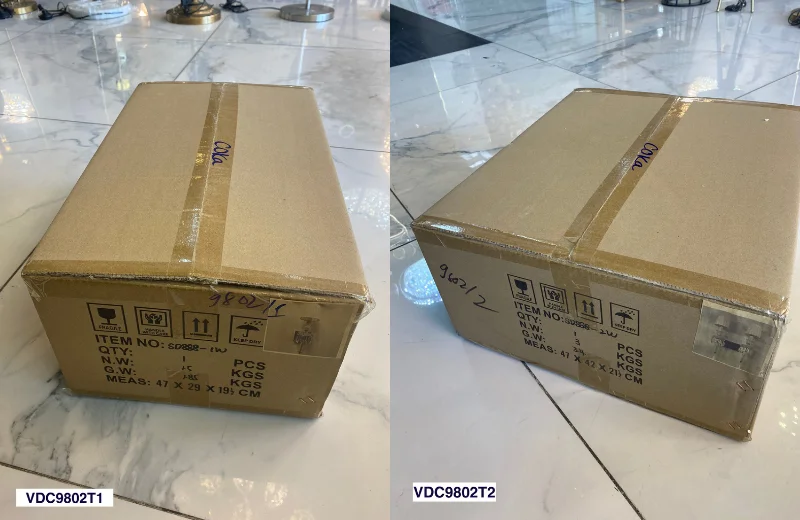 Đèn Tường Pha Lê VDC9802 3 Kích thước thùng Đèn Tường Pha Lê VDC9802