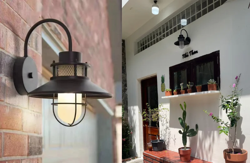 Ảnh thật Đèn Tường VT29T1DEN lắp đặt cho khách