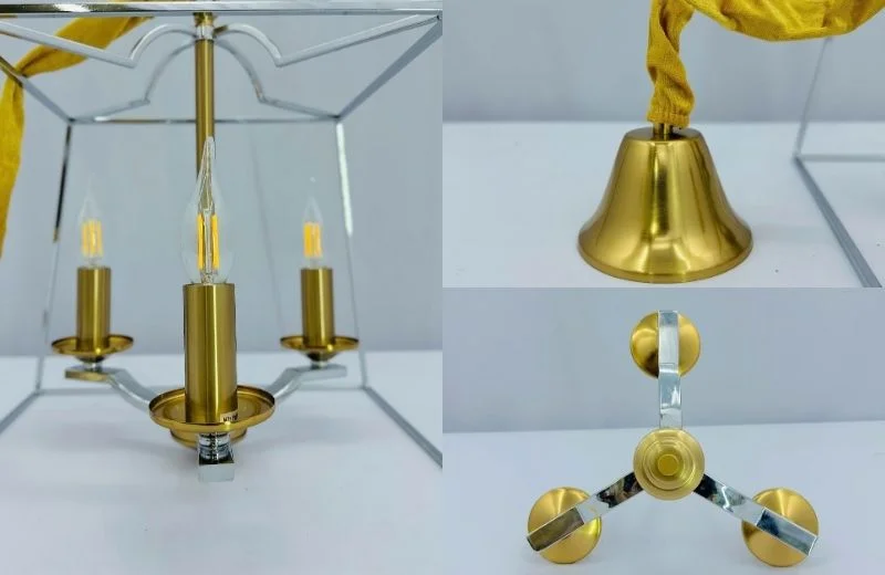 Cận các chi tiết đèn thả đồng TD11