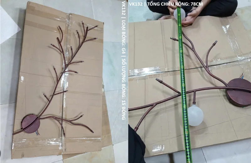 Đèn Tường Thiết Kế VK132 2 Kích thước Đèn Tường Thiết Kế VK132