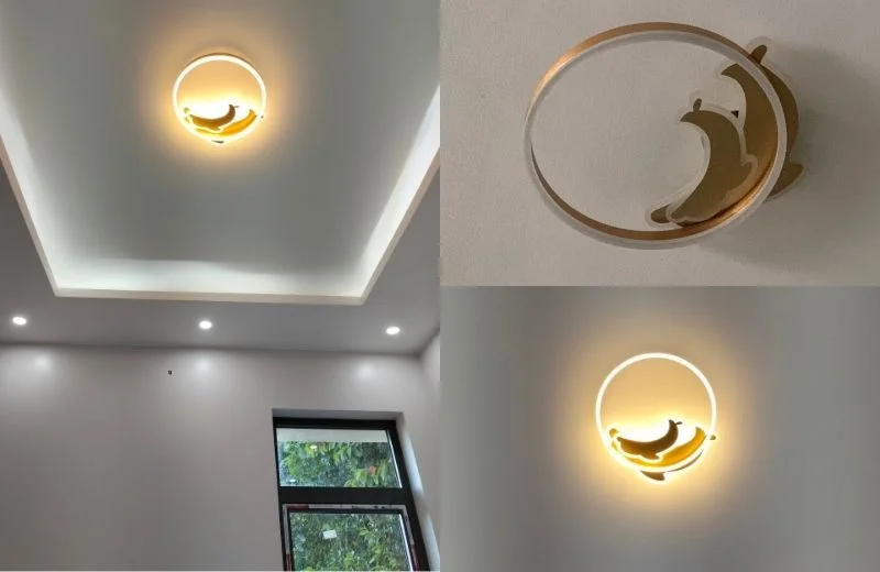Đèn ốp trần mica OTA8870 thực tế