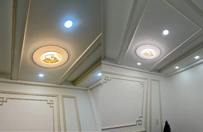 Đèn ốp trần mica OTA88776 thực tế