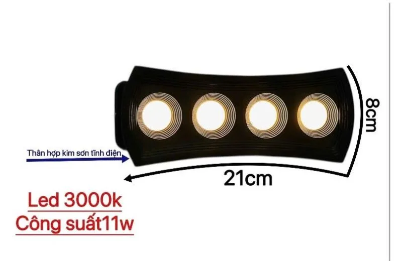 Thông số chi tiết của Đèn Hắt Tường VNT3002L