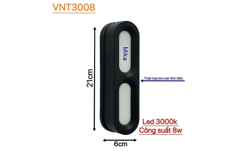 Thông số chi tiết của Đèn Hắt Tường VNT3008