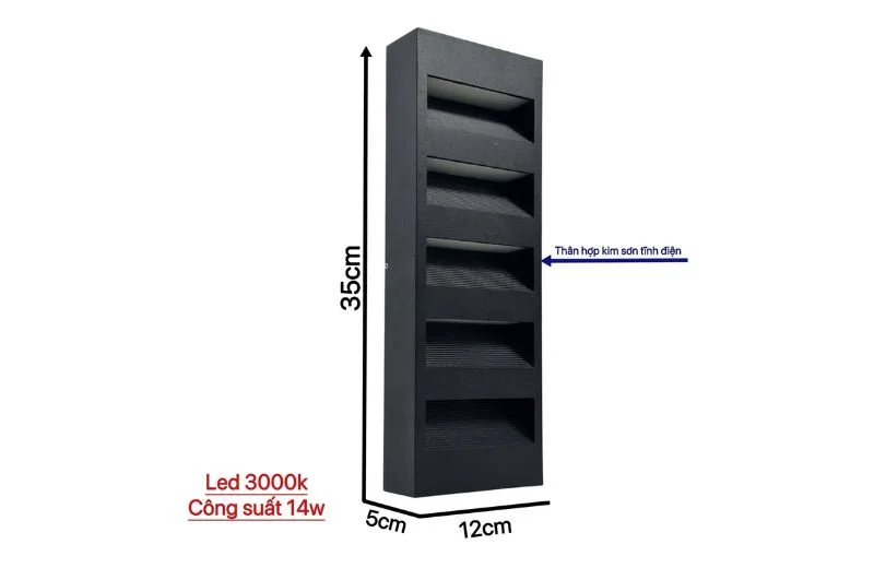 Đèn Hắt Tường VNT3020 1 Thông số chi tiết của Đèn Hắt Tường VNT3020LDEN