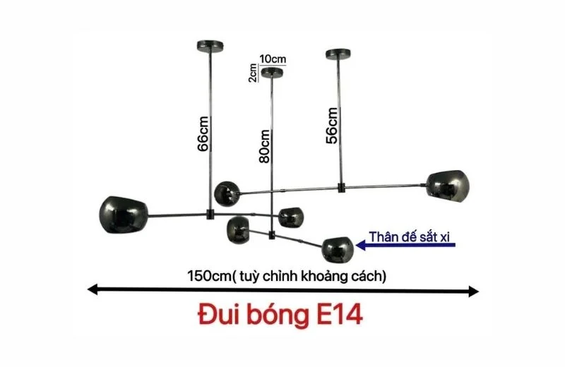 Chi tiết đèn thả thiết kế TTK185