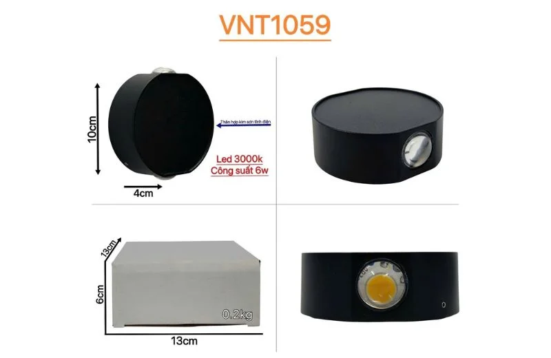 Thông số chi tiết của Đèn Hắt Tường VNT1059 