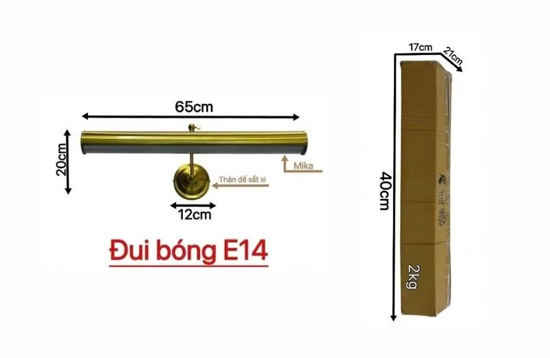 Chi tiết đèn rọi tranh RT01